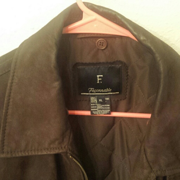 Faconnable Calfskin Leather Bomber Jacket XL - Picture 4 of 8